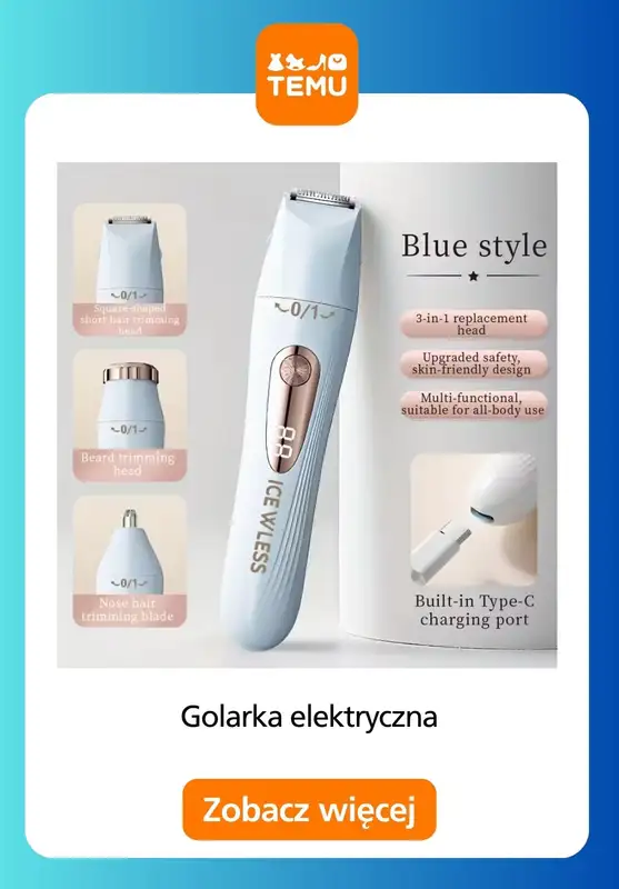 Temu - gazetka promocyjna Golarki elektryczne dla niej i dla niego od wtorku 30.12  - strona 3