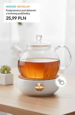 Podgrzewacz pod dzbanek z korkową podkładką