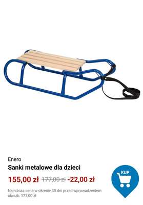 Sanki metalowe dla dzieci