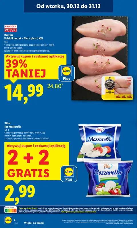 Lidl - gazetka promocyjna Oferta od poniedziałku od poniedziałku 29.12 do środy 31.12 - strona 4