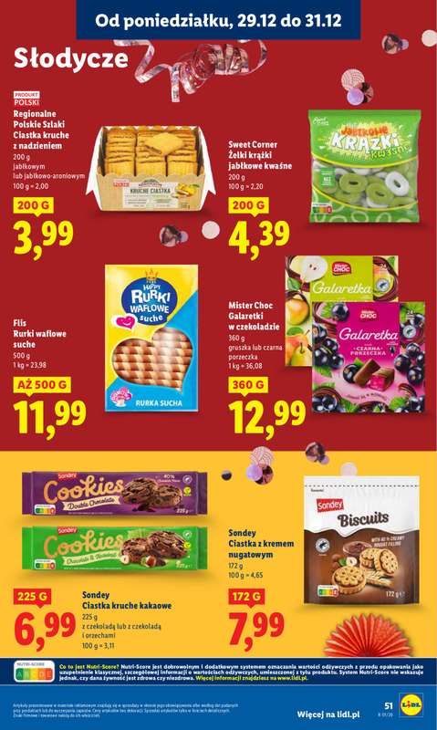 Lidl - gazetka promocyjna Oferta od poniedziałku od poniedziałku 29.12 do środy 31.12 - strona 51