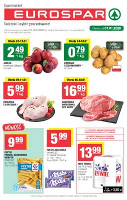 SPAR - gazetka promocyjna Gazetka Eurospar od środy 07.01 do niedzieli 18.01