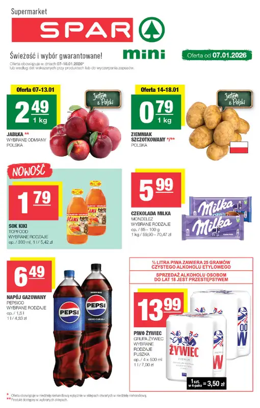 SPAR - gazetka promocyjna Gazetka Spar Mini  