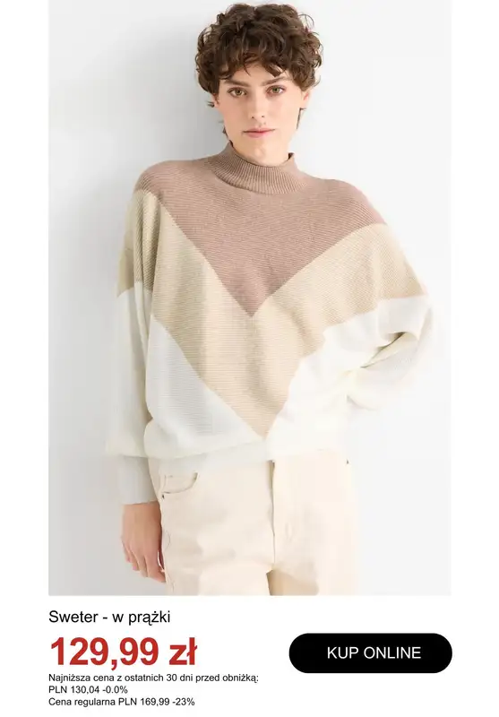 C&A - gazetka promocyjna Do -50% na swetry i kardigany od wtorku 30.12  - strona 5