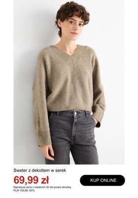 C&A - gazetka promocyjna Do -50% na swetry i kardigany od wtorku 30.12  - strona 3