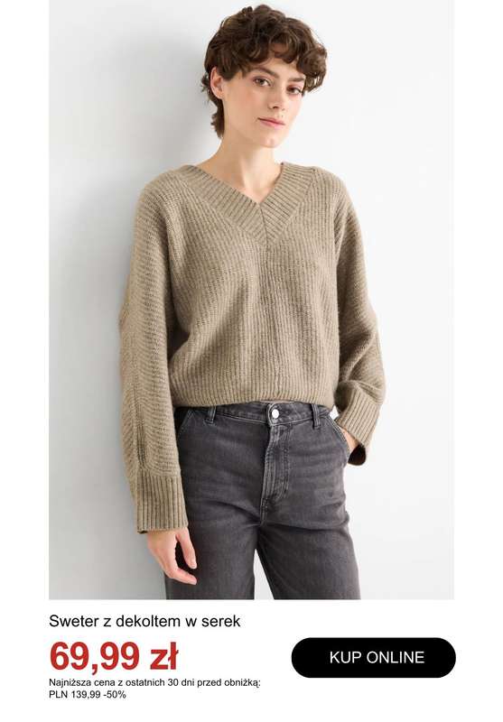 C&A - gazetka promocyjna Do -50% na swetry i kardigany od wtorku 30.12  - strona 3