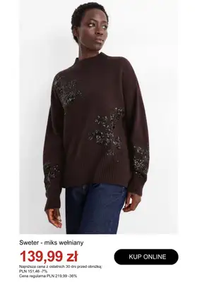 C&A - gazetka promocyjna Do -50% na swetry i kardigany od wtorku 30.12  - strona 8