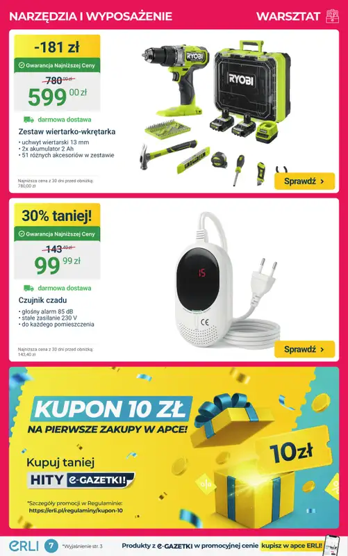 ERLI - gazetka promocyjna OKAZJE - Zadbaj o formę i zdrowie w nowym roku! od piątku 02.01 do niedzieli 04.01 - strona 7