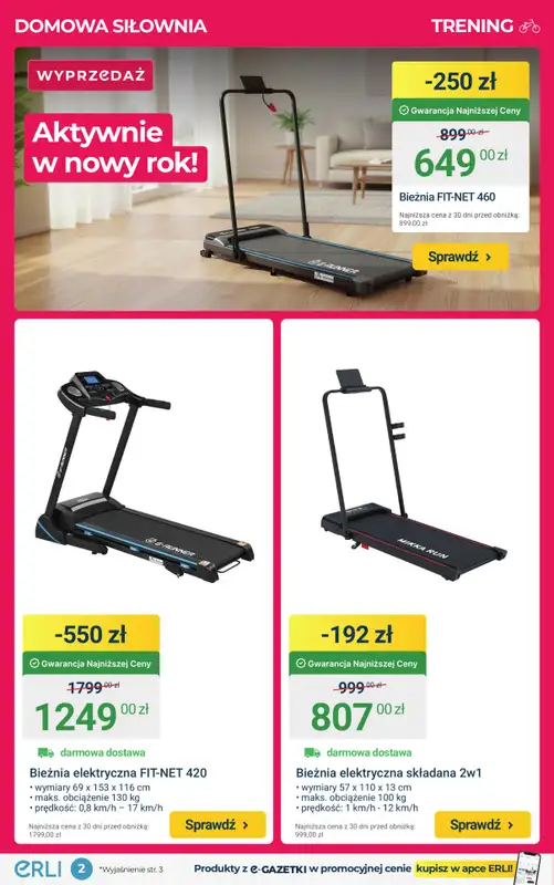 ERLI - gazetka promocyjna OKAZJE - Zadbaj o formę i zdrowie w nowym roku! od piątku 02.01 do niedzieli 04.01 - strona 2