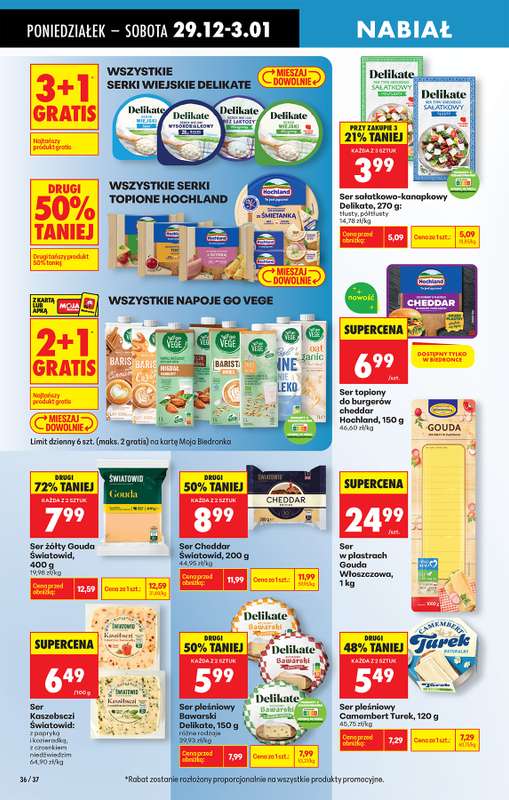 Biedronka - gazetka promocyjna Od poniedziałku od poniedziałku 29.12 do niedzieli 04.01 - strona 46