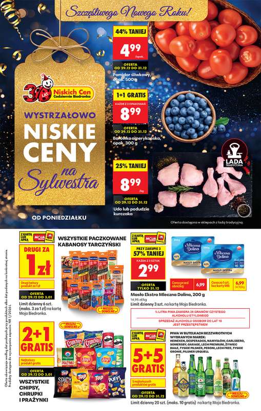 Biedronka - gazetka promocyjna Od poniedziałku, Z ladą tradycyjną od poniedziałku 29.12 do niedzieli 04.01