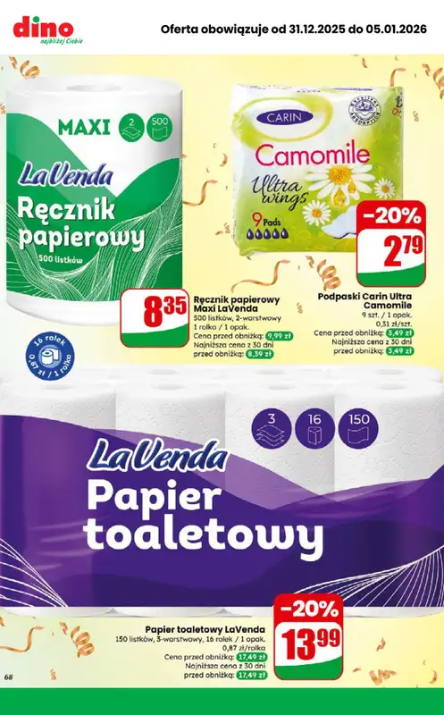 Dino - gazetka promocyjna MEGA promocje! od środy 31.12 do poniedziałku 05.01 - strona 10