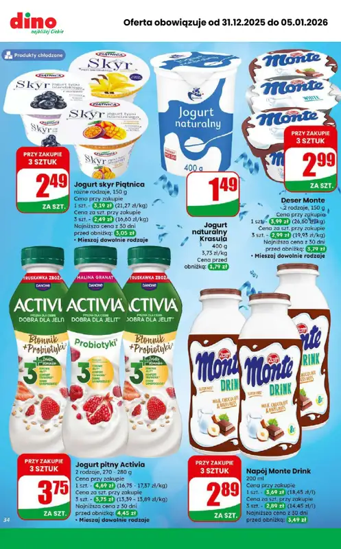 Dino - gazetka promocyjna MEGA promocje! od środy 31.12 do poniedziałku 05.01 - strona 6