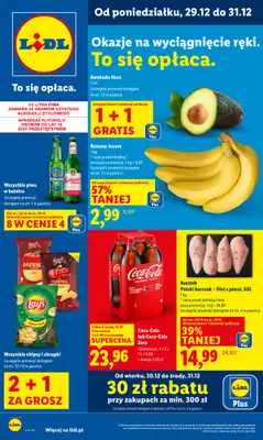 Lidl - gazetka promocyjna Oferta od poniedziałku od poniedziałku 29.12 do środy 31.12