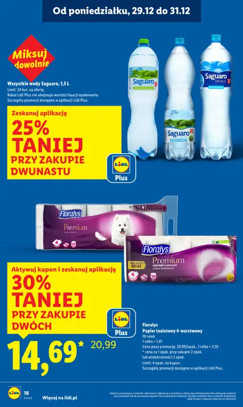 Lidl - gazetka promocyjna Oferta od poniedziałku od poniedziałku 29.12 do środy 31.12 - strona 18