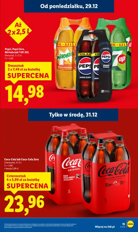 Lidl - gazetka promocyjna Oferta od poniedziałku od poniedziałku 29.12 do środy 31.12 - strona 15