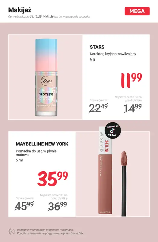 Rossmann - gazetka promocyjna MEGA promocje! od środy 31.12 do środy 07.01 - strona 10