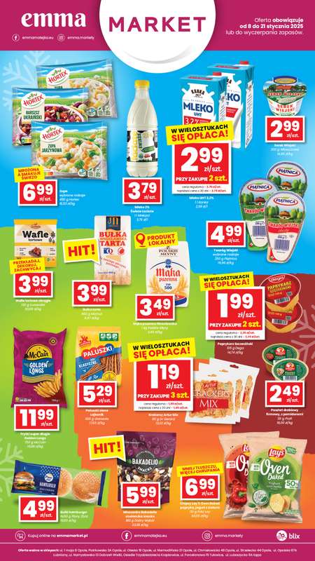 emma MARKET - gazetka promocyjna Plakaty promocyjne od czwartku 08.01 do środy 21.01