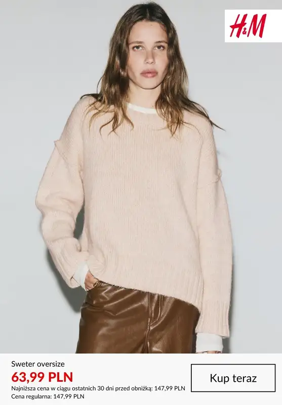 H&M - gazetka promocyjna Do -50% na swetry damskie od czwartku 01.01  - strona 5