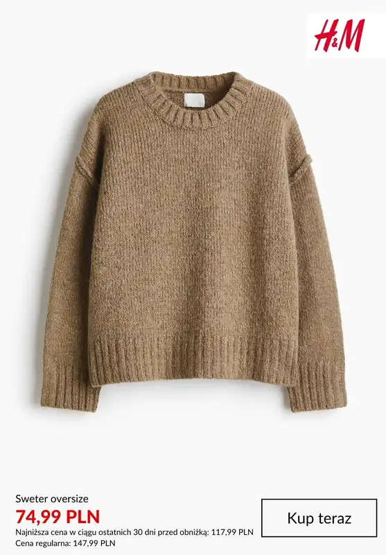 H&M - gazetka promocyjna Do -50% na swetry damskie od czwartku 01.01  - strona 9