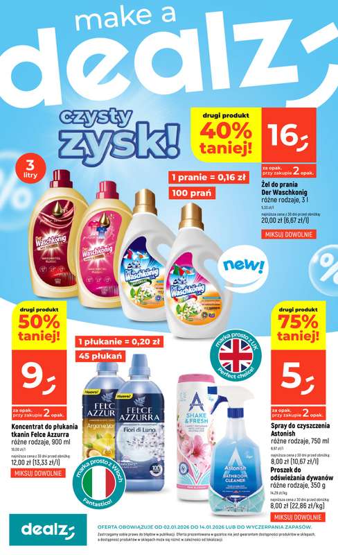 Dealz - gazetka promocyjna Czysty Zysk  do środy 14.01