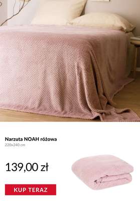 Narzuta NOAH różowa