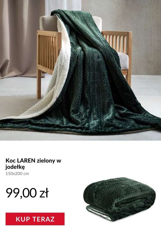 Homla - gazetka promocyjna Koce i poduszki na zimowe wieczory od środy 31.12  - strona 6