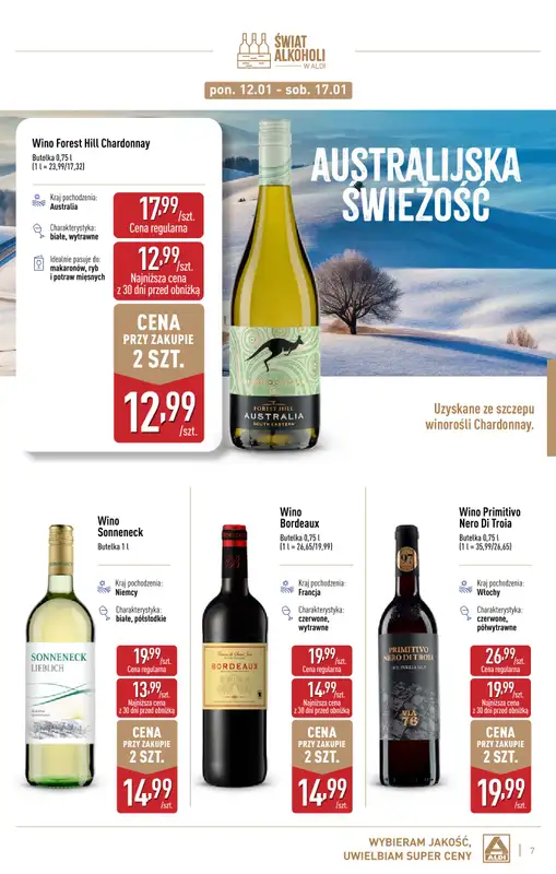 Aldi - gazetka promocyjna Świat alkoholi w Aldi od poniedziałku 05.01 do soboty 31.01 - strona 7