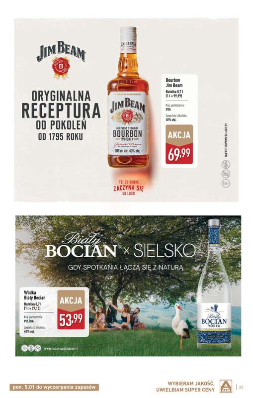 Aldi - gazetka promocyjna Świat alkoholi w Aldi od poniedziałku 05.01 do soboty 31.01 - strona 25