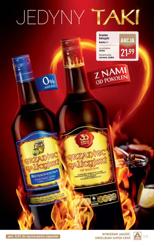 Aldi - gazetka promocyjna Świat alkoholi w Aldi od poniedziałku 05.01 do soboty 31.01 - strona 27