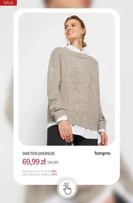 bonprix - gazetka promocyjna Swetry i kardigany na wyprzedaży od środy 31.12 do wtorku 06.01 - strona 2