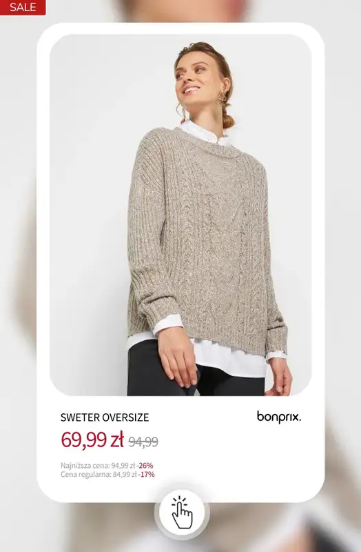 bonprix - gazetka promocyjna Swetry i kardigany na wyprzedaży   - strona 2