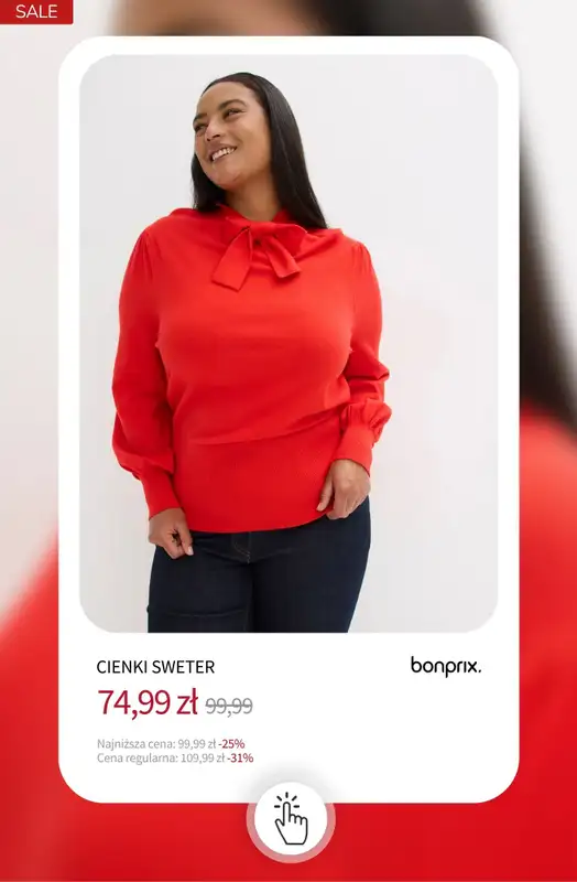 bonprix - gazetka promocyjna Swetry i kardigany na wyprzedaży od środy 31.12 do wtorku 06.01 - strona 8