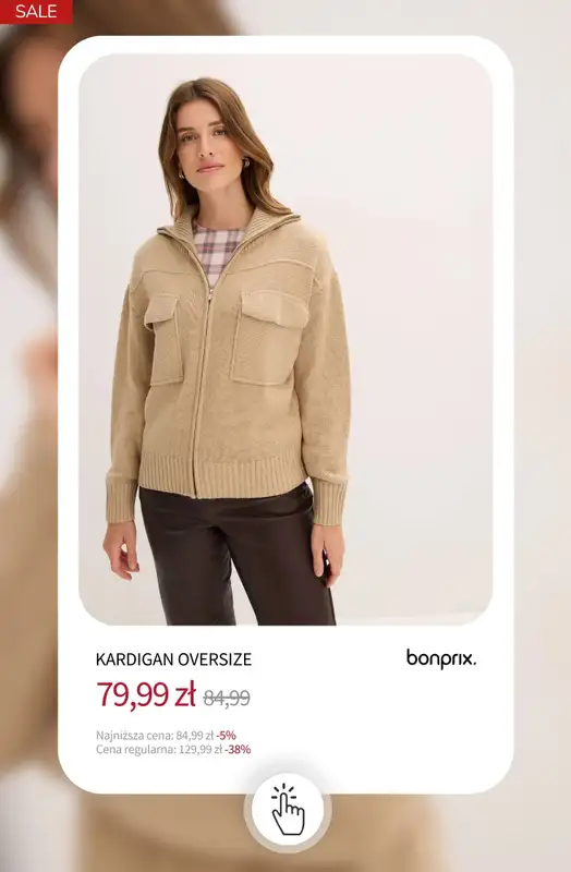 bonprix - gazetka promocyjna Swetry i kardigany na wyprzedaży od środy 31.12 do wtorku 06.01 - strona 13