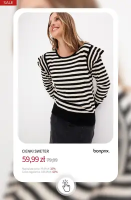 bonprix - gazetka promocyjna Swetry i kardigany na wyprzedaży od środy 31.12 do wtorku 06.01 - strona 12