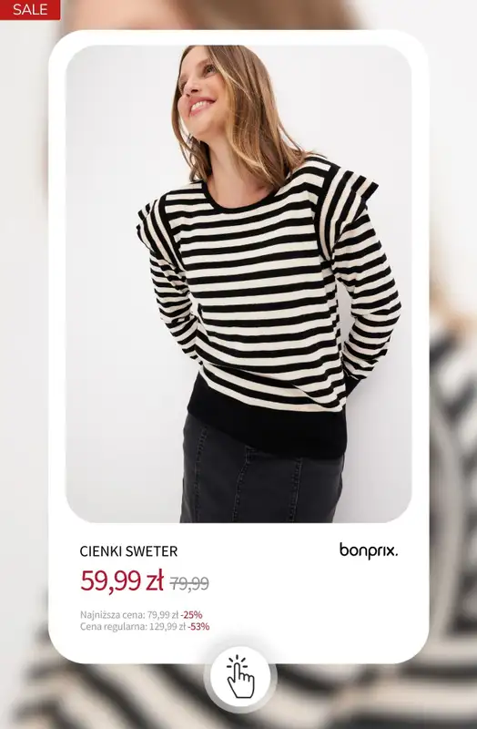 bonprix - gazetka promocyjna Swetry i kardigany na wyprzedaży od środy 31.12 do wtorku 06.01 - strona 12