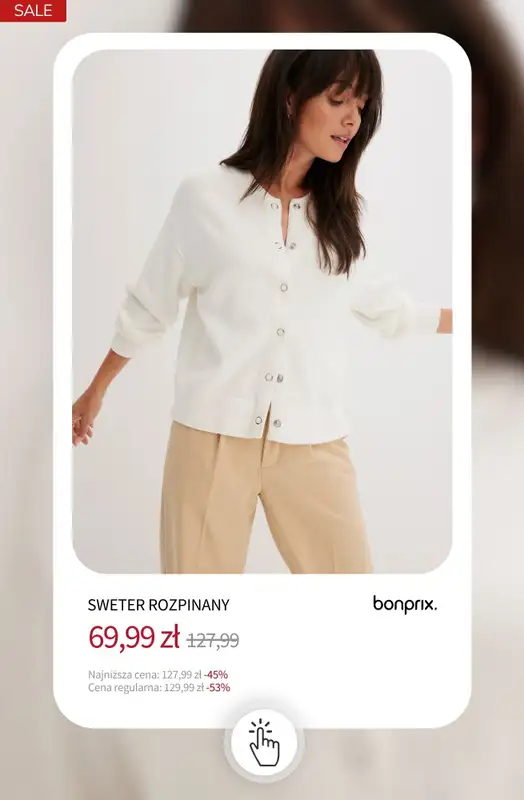 bonprix - gazetka promocyjna Swetry i kardigany na wyprzedaży   - strona 3