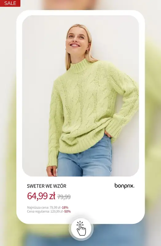 bonprix - gazetka promocyjna Swetry i kardigany na wyprzedaży od środy 31.12 do wtorku 06.01 - strona 6