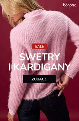 bonprix - gazetka promocyjna Swetry i kardigany na wyprzedaży od środy 31.12 do wtorku 06.01