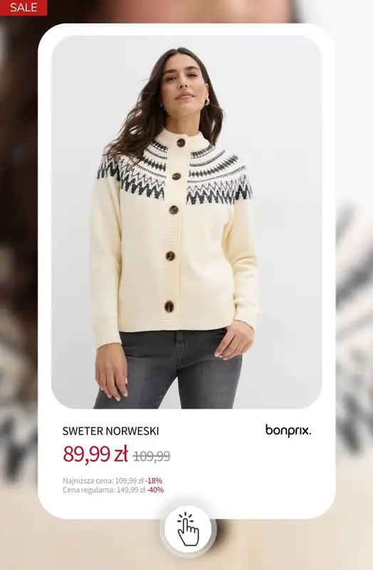 bonprix - gazetka promocyjna Swetry i kardigany na wyprzedaży od środy 31.12 do wtorku 06.01 - strona 9