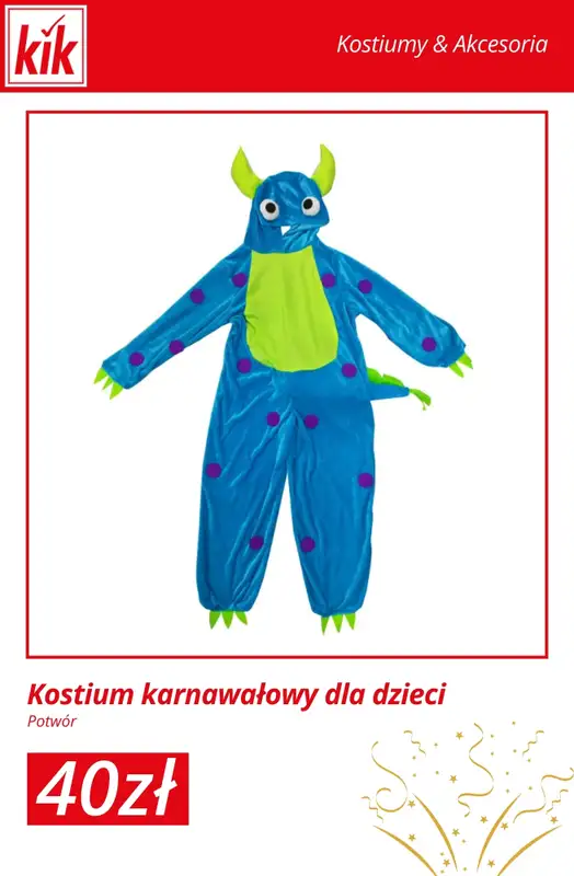 KiK - gazetka promocyjna Kostiumy karnawałowe dla dzieci w supercenach! od środy 31.12 do środy 07.01 - strona 9