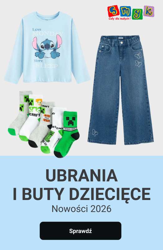 Smyk - gazetka promocyjna Nowości 2026 - ubrania i buty dziecięce! od środy 31.12 do niedzieli 11.01