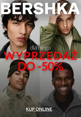 Bershka - gazetka promocyjna Wyprzedaż do -50% dla niego od środy 31.12 