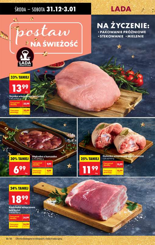 Biedronka - gazetka promocyjna Od środy, Z ladą tradycyjną od środy 31.12 do wtorku 06.01 - strona 32