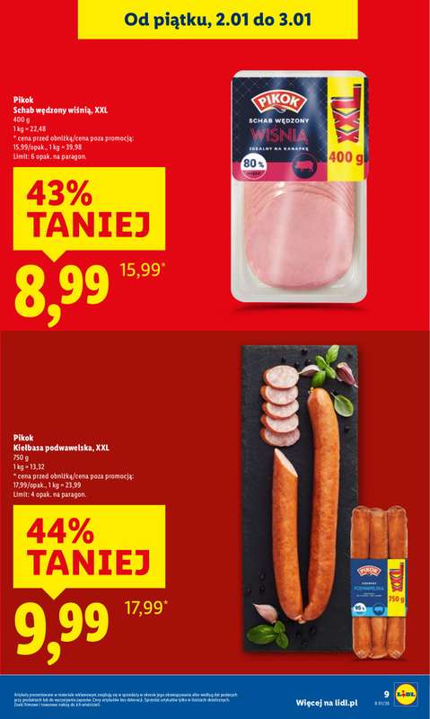 Lidl - gazetka promocyjna Oferta Ważna Od 2.01 Do 3.01 od piątku 02.01 do soboty 03.01 - strona 9