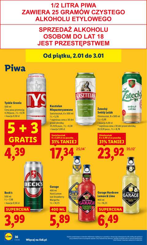 Lidl - gazetka promocyjna Oferta Ważna Od 2.01 Do 3.01 od piątku 02.01 do soboty 03.01 - strona 38