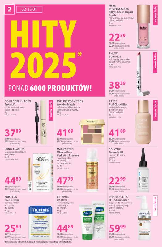 Hebe - gazetka promocyjna Gazetka od piątku 02.01 do czwartku 15.01 - strona 2