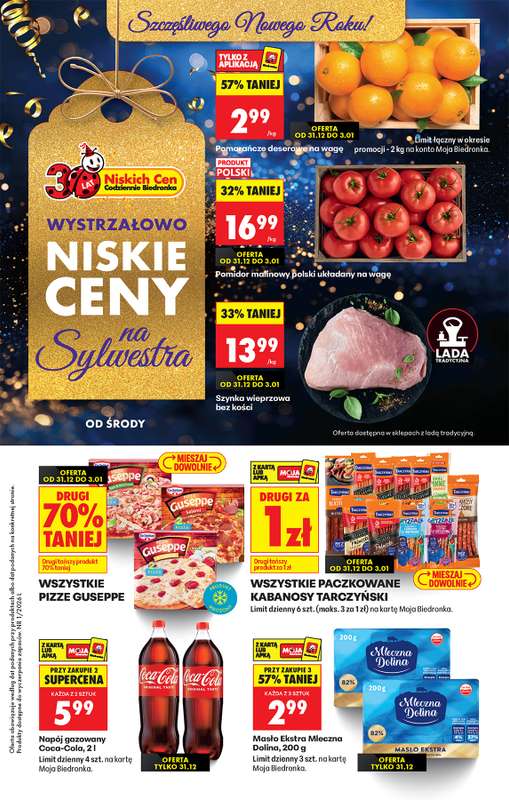 Biedronka - gazetka promocyjna Od czwartku, Z ladą tradycyjną od czwartku 31.12 do środy 06.01