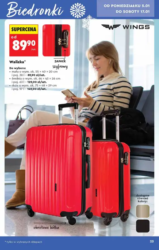Biedronka - gazetka promocyjna Hity i inspiracje od 5.01 od poniedziałku 05.01 do środy 21.01 - strona 23