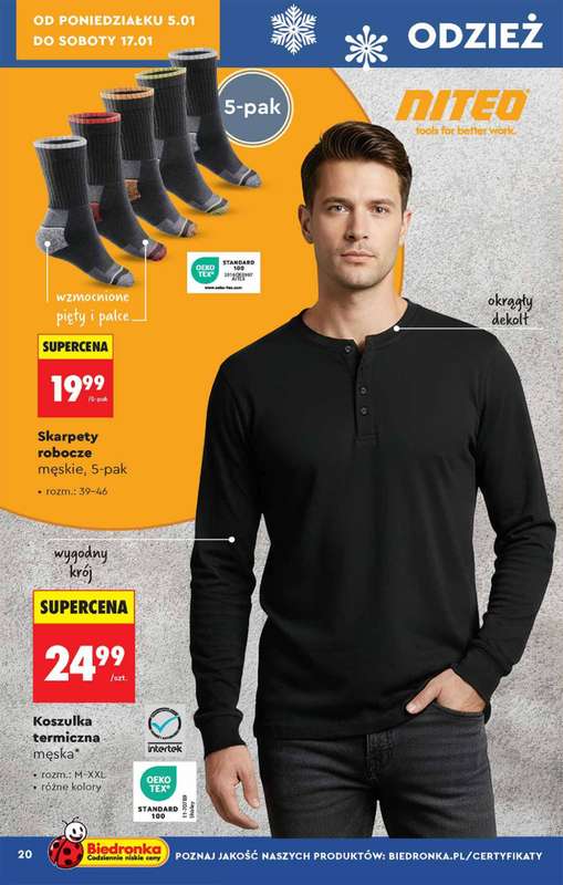 Biedronka - gazetka promocyjna Hity i inspiracje od 5.01 od poniedziałku 05.01 do środy 21.01 - strona 20